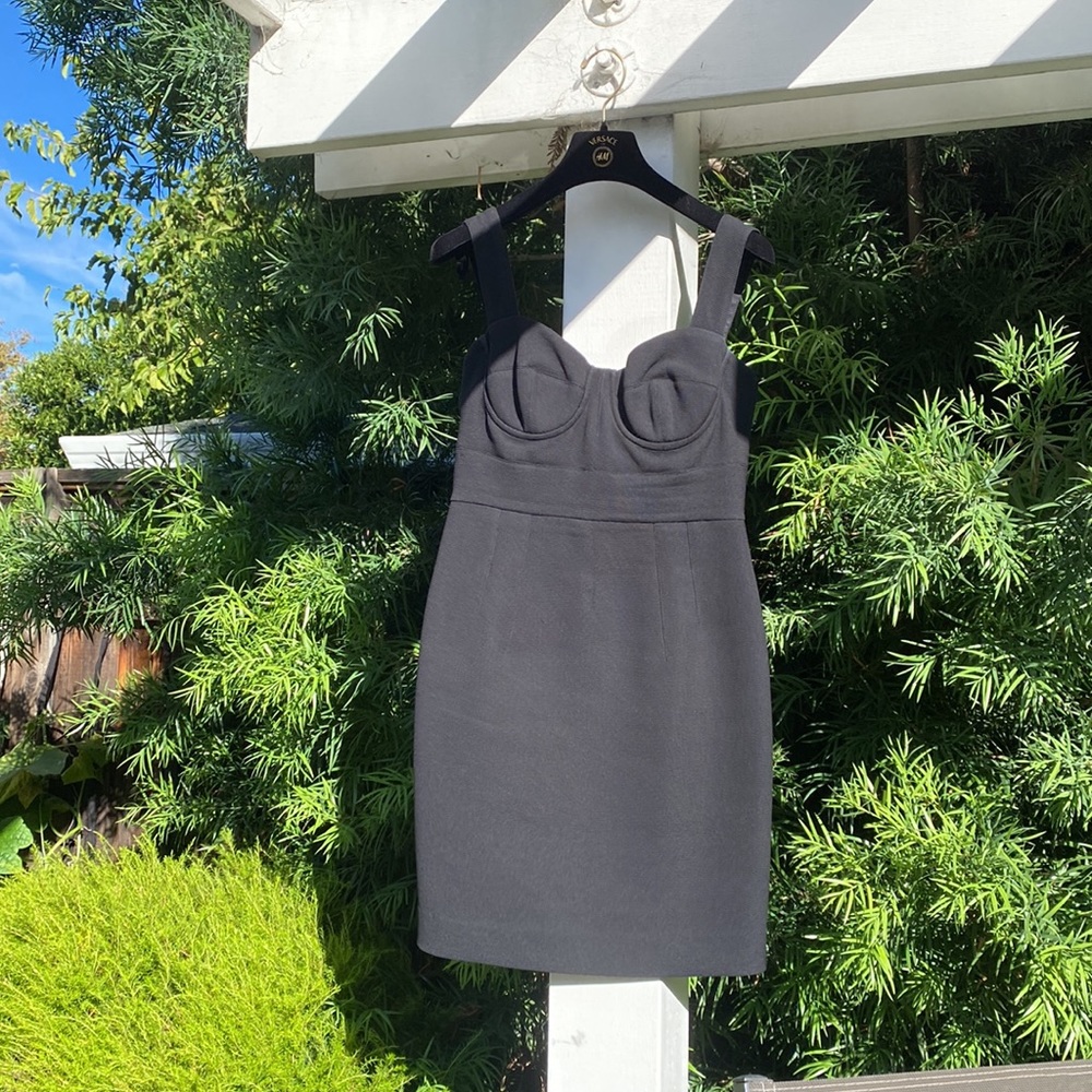 Dolce and Gabbana, black Bustier mini dress, Italian size 42